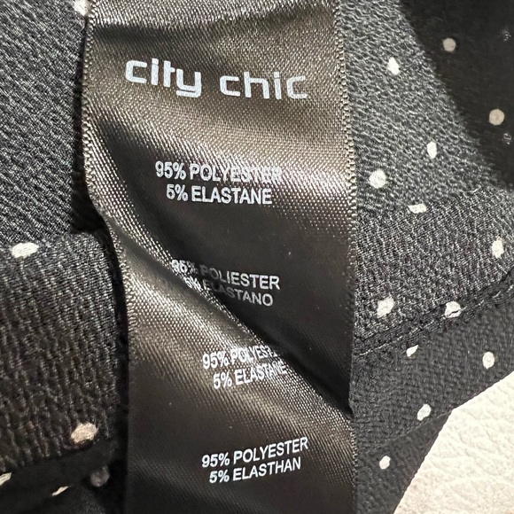 New City Chic Black Polka Dot Jumpsuit Is Potty Sz  S/16 Black NWT. - Picture 7 of 8